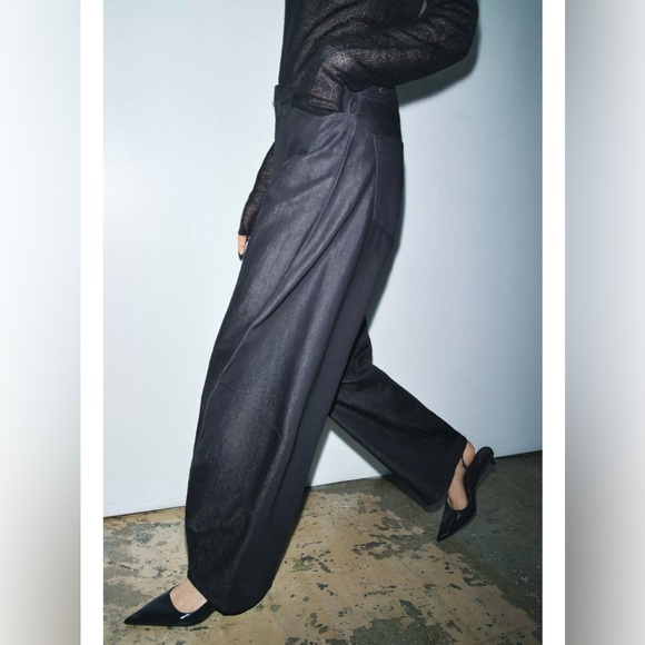 Denim barrel leg pants - Picture 4 of 4